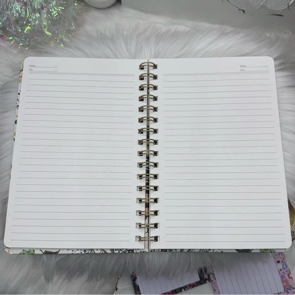 Floral Spiral Notebook and Notepad Set